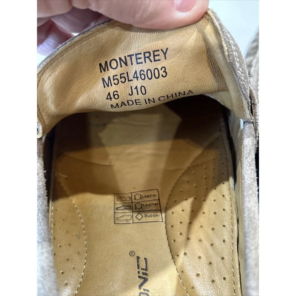 Steptronic Men's 46 Suede Sheepskin Soft Comfort Loafers Shoes Monterey